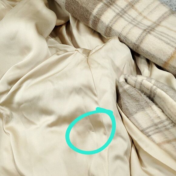 Free People Highlands Wool Plaid Double Breasted Peacoat Brown Size XL Oversized - Picture 7 of 10